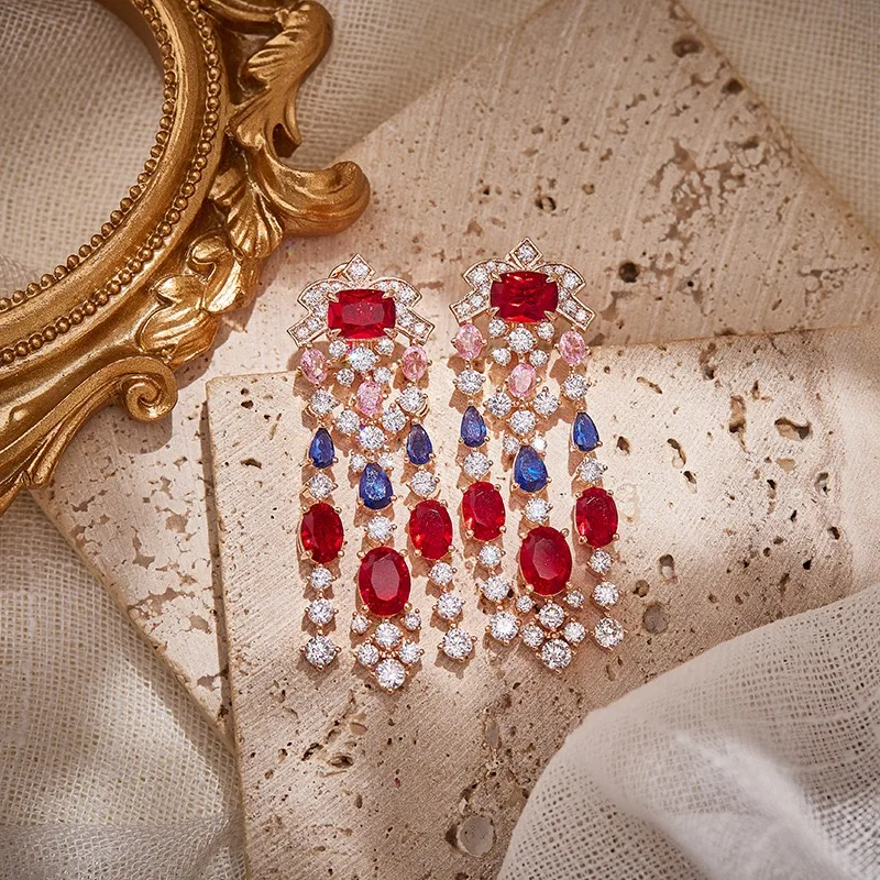 2025 Fashion Classic European and American Women's Colorful Zircon Tassel Earrings, Elegant Luxury Banquet Fashion Gifts
2025 Fashion Classic European and American Women's Colorful Zircon Tassel Earrings, Elegant Luxury Banquet Fashion Gifts