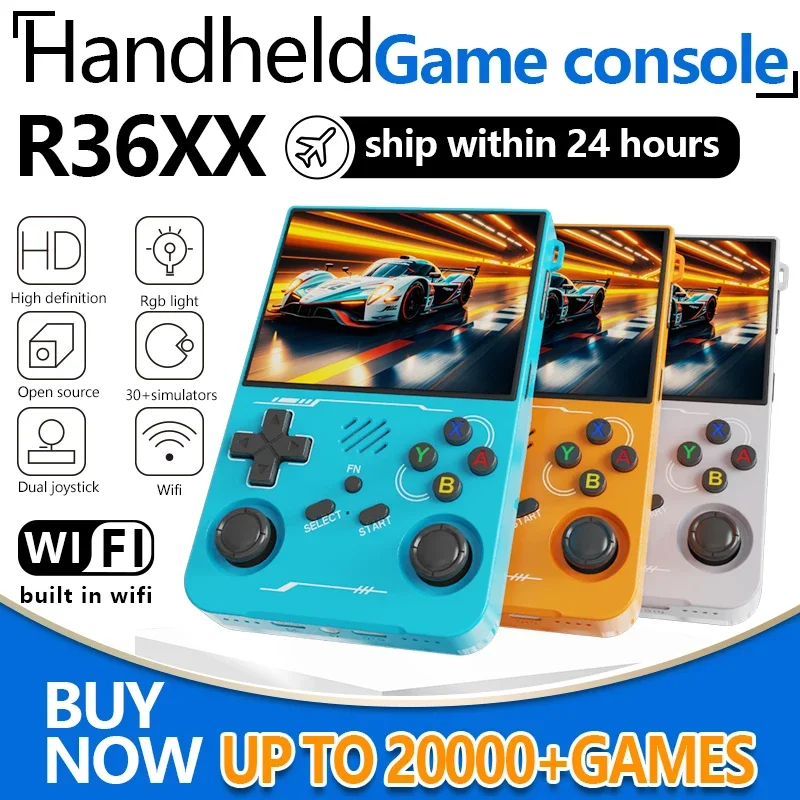 Портативная игровая консоль FUNKIDDY New R36XX с 3,5-дюймовым IPS-экраном, системой Linux, 64/128 ГБ памяти, встроенным Wi-Fi и поддержкой ARKOS.
Портативная игровая консоль FUNKIDDY New R36XX с 3,5-дюймовым IPS-экраном, системой Linux, 64/128 ГБ памяти, встроенным Wi-Fi и поддержкой ARKOS.