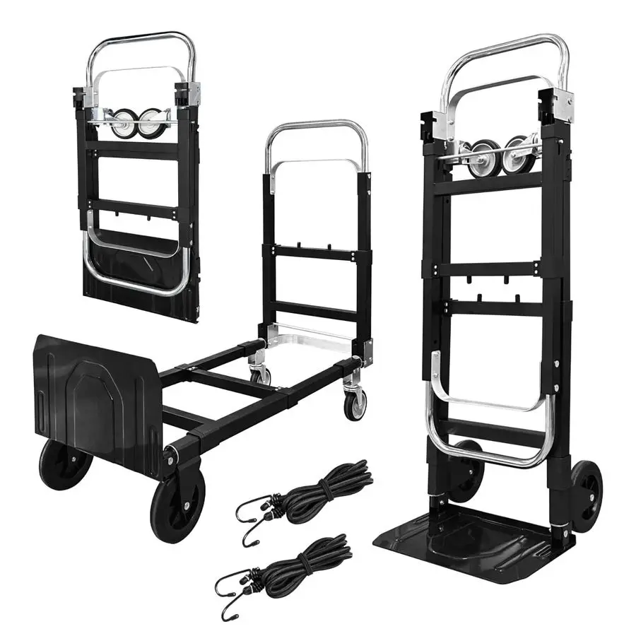 Aluminum Hand Truck Dolly, 600 lbs Heavy Duty Folding Trolley with Universal Wheels, Convertible Hand Truck with Tie Down Straps
Aluminum Hand Truck Dolly, 600 lbs Heavy Duty Folding Trolley with Universal Wheels, Convertible Hand Truck with Tie Down Straps