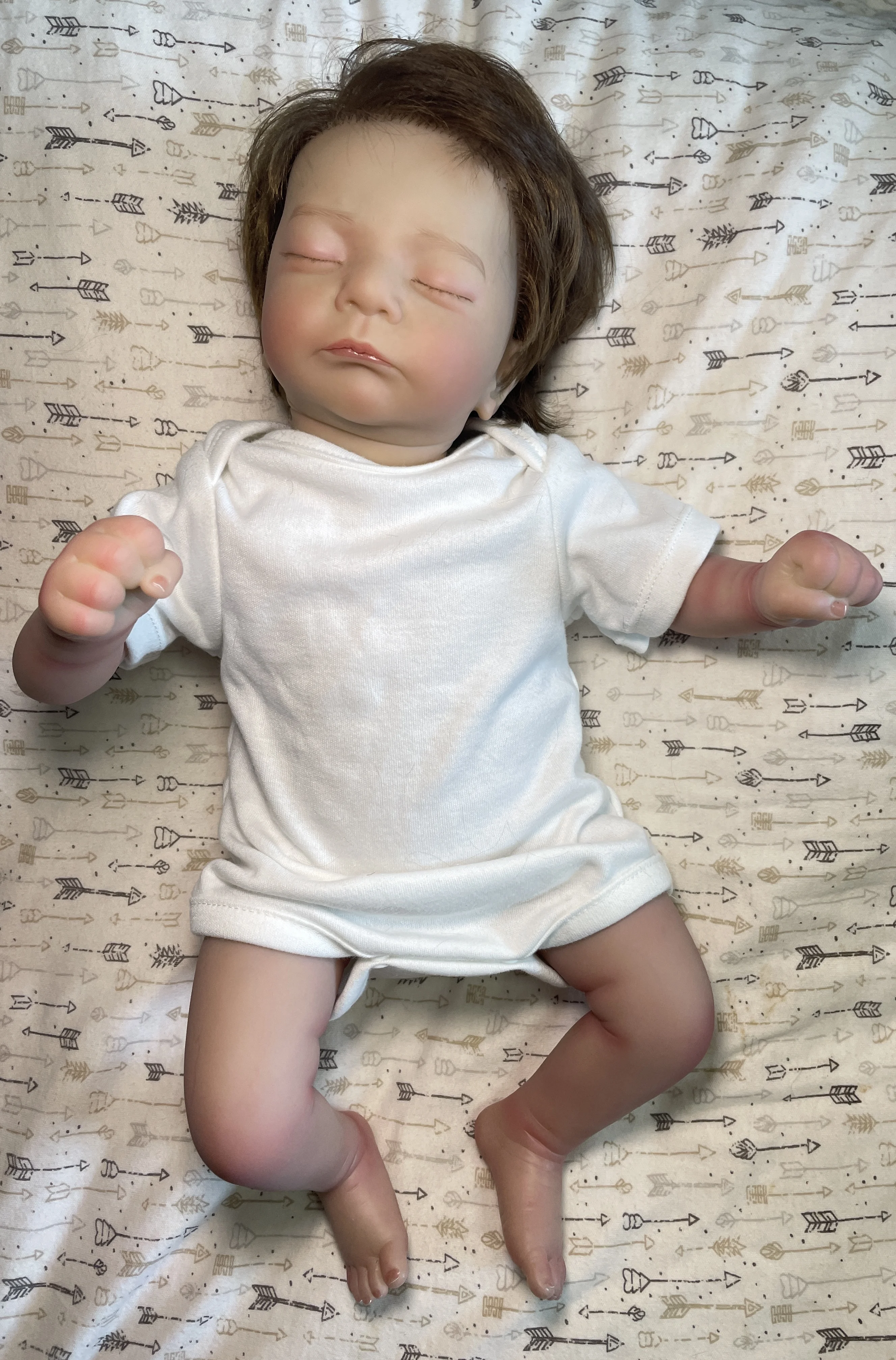 19-дюймовая кукла Kai Lifelike Reborn — реалистичное новорожденное ручной работы с 3D-коричневой кожей, укореневыми волосами и видимыми венами Идеальный подарок для детей
19-дюймовая кукла Kai Lifelike Reborn — реалистичное новорожденное ручной работы с 3D-коричневой кожей, укореневыми волосами и видимыми венами Идеальный подарок для детей