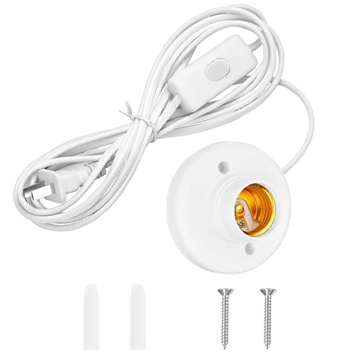 15FT E26/E27 Light Socket with Cord, On/Off Switch, 110V-250V, Plug-in Lamp Holder for Desktop
15FT E26/E27 Light Socket with Cord, On/Off Switch, 110V-250V, Plug-in Lamp Holder for Desktop