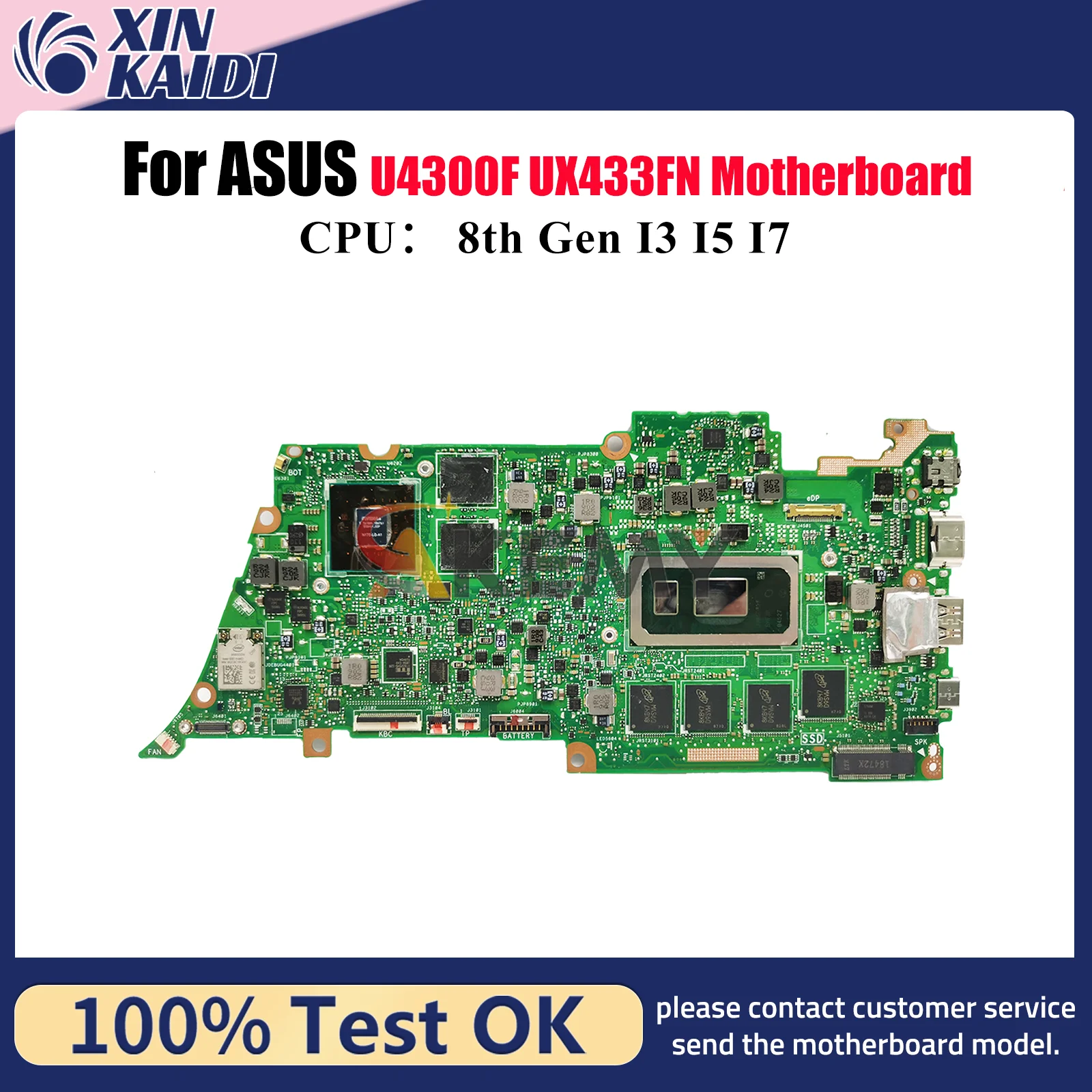 UX433FN Материнская плата для ноутбука ASUS ZenBook U4300F UX433F UX433FN Материнская плата для ноутбука с процессором I3 I5 I7 100% тестирование ОК быстрая доставка
UX433FN Материнская плата для ноутбука ASUS ZenBook U4300F UX433F UX433FN Материнская плата для ноутбука с процессором I3 I5 I7 100% тестирование ОК быстрая доставка