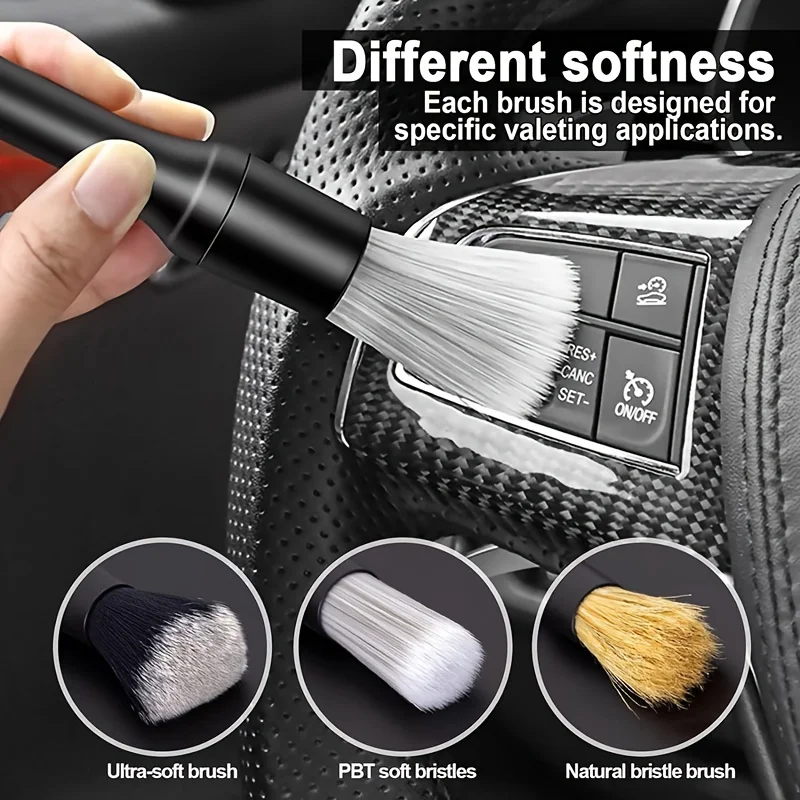 3 PCS Car Cleaning Tools Car Detailing Brush Set for Cleaning Car Interior Dashboard Engine Air Vents Seat Gap Outlet Dust Brush
3 PCS Car Cleaning Tools Car Detailing Brush Set for Cleaning Car Interior Dashboard Engine Air Vents Seat Gap Outlet Dust Brush