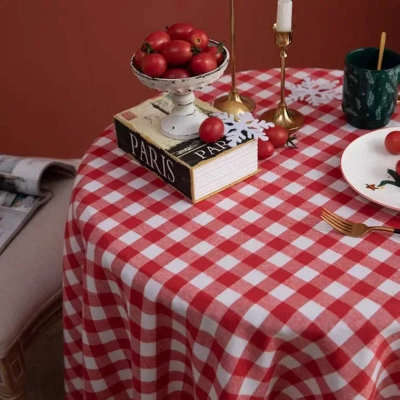 1pc Round Red White Gingham Table Cloth Checkered Tablecloth Cover for Picnic Kitchen Dining Holiday Birthday Christmas Party
1pc Round Red White Gingham Table Cloth Checkered Tablecloth Cover for Picnic Kitchen Dining Holiday Birthday Christmas Party