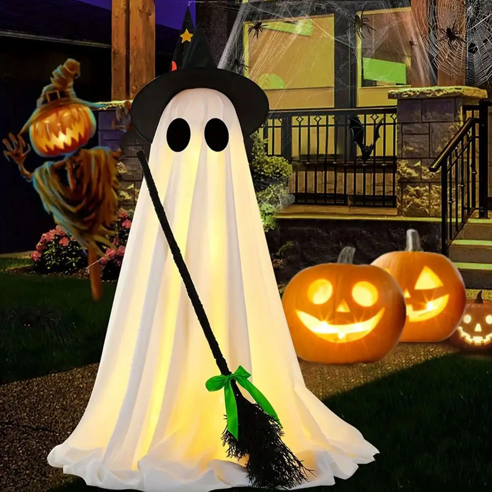 Halloween Standing Light Up Ghost Standing Ghost Halloween Decor With Light Glowing Spooky Decor For Backyard Patio Front Yard
Halloween Standing Light Up Ghost Standing Ghost Halloween Decor With Light Glowing Spooky Decor For Backyard Patio Front Yard