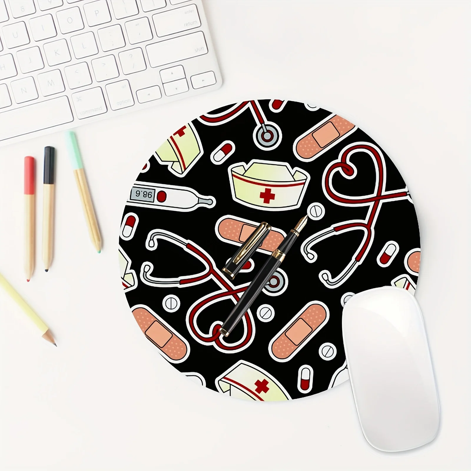 Nurse Round Mouse Pad Non-Slip Rubber Gaming Computer Carpet Desk Gadgets Desktop Accessories Office Mousepad Playmat Mouse Mat
Nurse Round Mouse Pad Non-Slip Rubber Gaming Computer Carpet Desk Gadgets Desktop Accessories Office Mousepad Playmat Mouse Mat