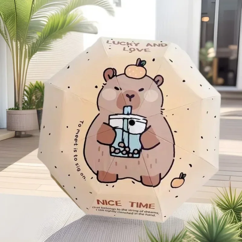 Cartoon Capybara Automatic Sunscreen Folding Dual-Purpose Sun Umbrella Foldable and Durable Waterproof Student Umbrella
Cartoon Capybara Automatic Sunscreen Folding Dual-Purpose Sun Umbrella Foldable and Durable Waterproof Student Umbrella