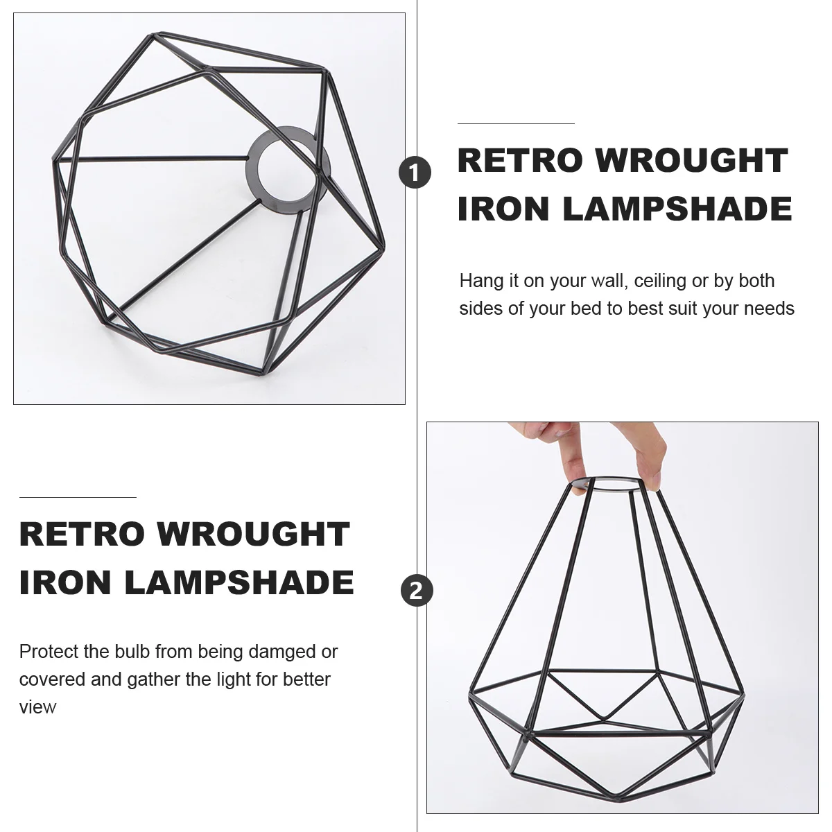 1Pcs Iron Art Lampshade Rustic Vintage Style Black Cage Guard Industrial Decorative Lighting Fixture Iron Art Lampshade 
1Pcs Iron Art Lampshade Rustic Vintage Style Black Cage Guard Industrial Decorative Lighting Fixture Iron Art Lampshade