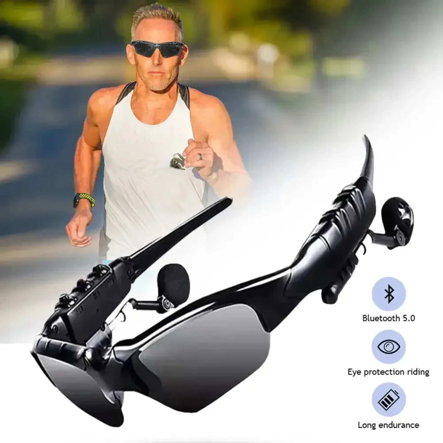 Enhanced Stereo Cycling Sunglasses - Comfortable Bluetooth 5.0 Wireless Headset - Top-rated Hands-Free Polarized Sunglasses with
Enhanced Stereo Cycling Sunglasses - Comfortable Bluetooth 5.0 Wireless Headset - Top-rated Hands-Free Polarized Sunglasses with