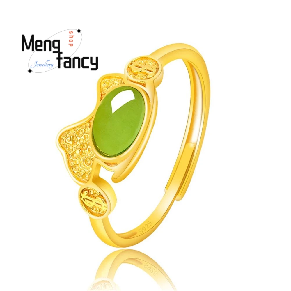 Natural Old Material Hetian Jade Quick Wealth Ring S925 Silver Inlaid High-grade Couple Fashion Jewelry Exquisite Holiday Gifts
Natural Old Material Hetian Jade Quick Wealth Ring S925 Silver Inlaid High-grade Couple Fashion Jewelry Exquisite Holiday Gifts