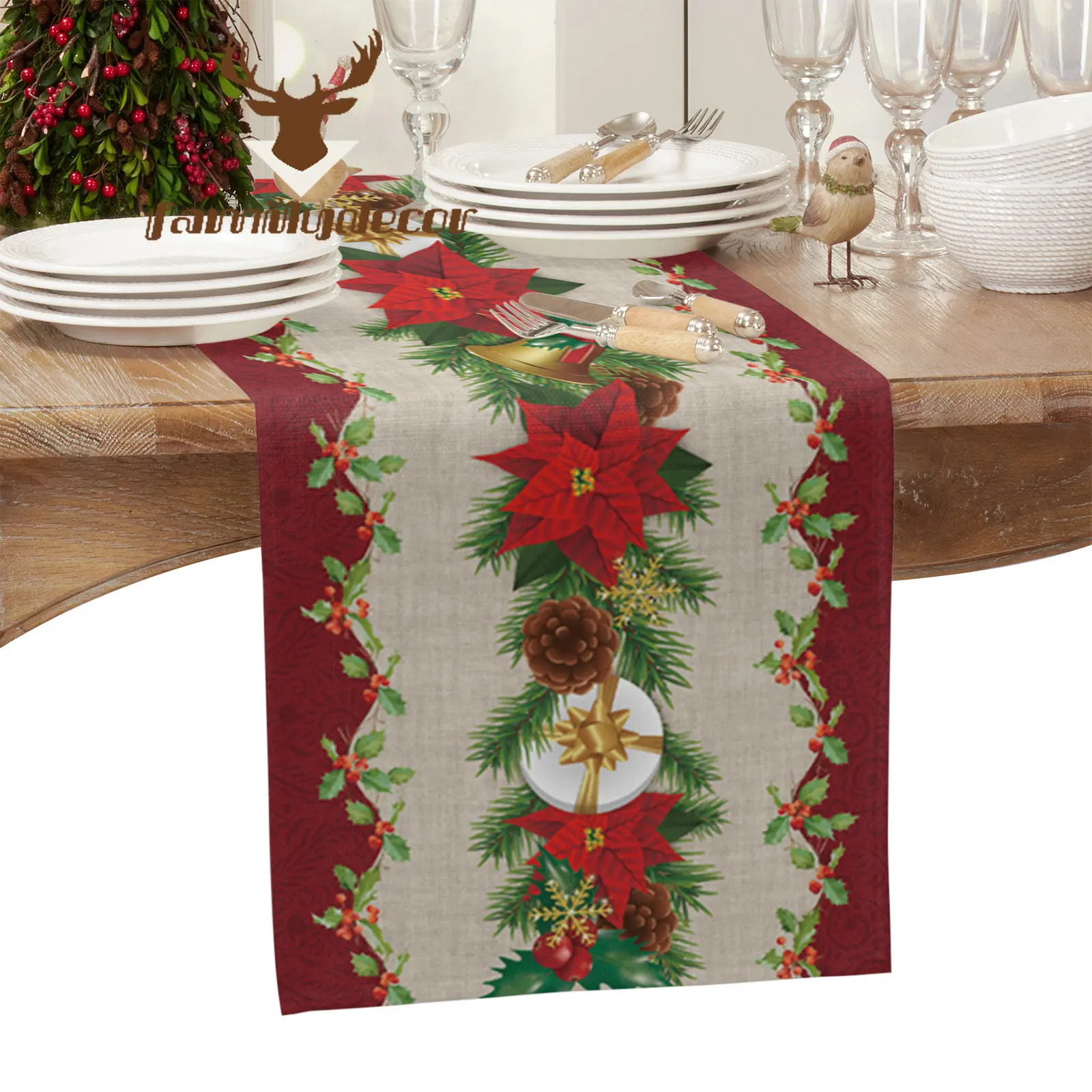 Рождественские винтажные скатерти Poinsettia, домашний декор для кухни, кафе, аксессуары для праздничного свадебного стола, обеденный коврик для размещения
Рождественские винтажные скатерти Poinsettia, домашний декор для кухни, кафе, аксессуары для праздничного свадебного стола, обеденный коврик для размещения