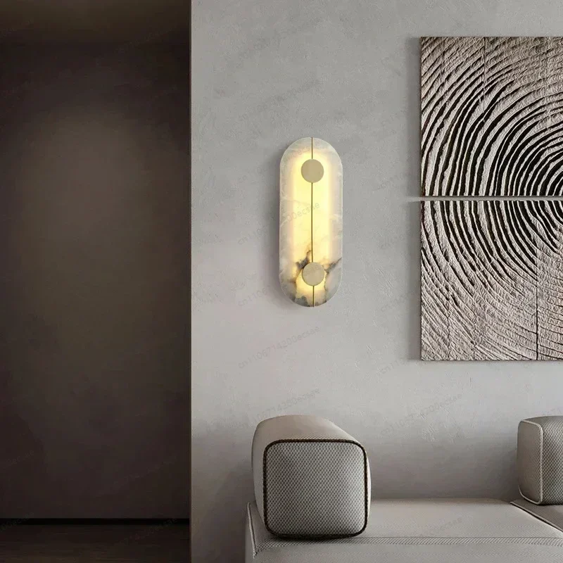 Nordic Marble Wall Lamp, Natural Stone Sconce for Living Room Bedroom Bra Hotel Corridor Staircase Lighting
Nordic Marble Wall Lamp, Natural Stone Sconce for Living Room Bedroom Bra Hotel Corridor Staircase Lighting