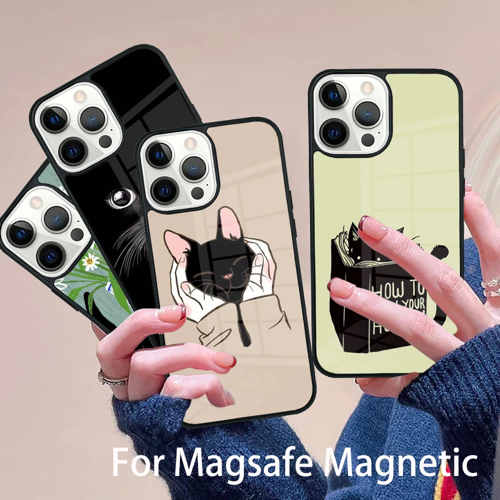 Black Cat Phone Case Magesafe Magnetic Wireless Charge Cover For IPhone 16 11 12 13 14 15 Pro Max Plus Mini
Black Cat Phone Case Magesafe Magnetic Wireless Charge Cover For IPhone 16 11 12 13 14 15 Pro Max Plus Mini