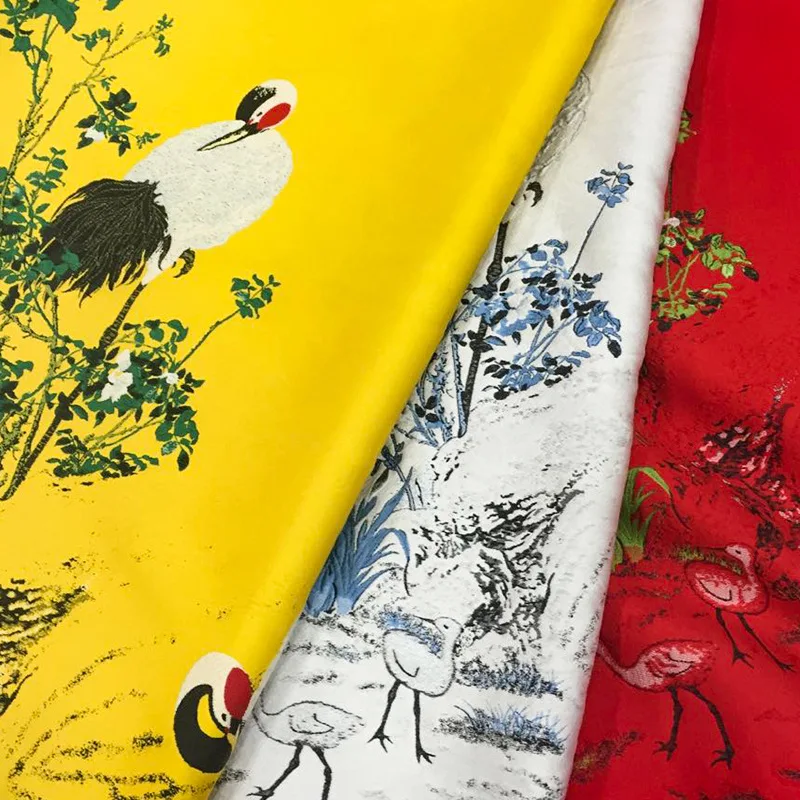 Chinese Style Crane Printed Jacquard Yarn-Dyed Fabric Luxury Textured Kids & Women's Dress Material Spring Summer Needlework
Chinese Style Crane Printed Jacquard Yarn-Dyed Fabric Luxury Textured Kids & Women's Dress Material Spring Summer Needlework