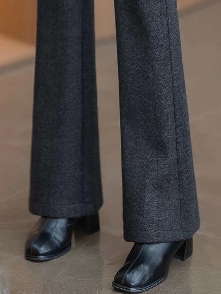 Deep Grey High Waist Flared Casual Pants Women's 2025 Spring Autumn Style Versatile Slimming Fashionable Trousers
Deep Grey High Waist Flared Casual Pants Women's 2025 Spring Autumn Style Versatile Slimming Fashionable Trousers