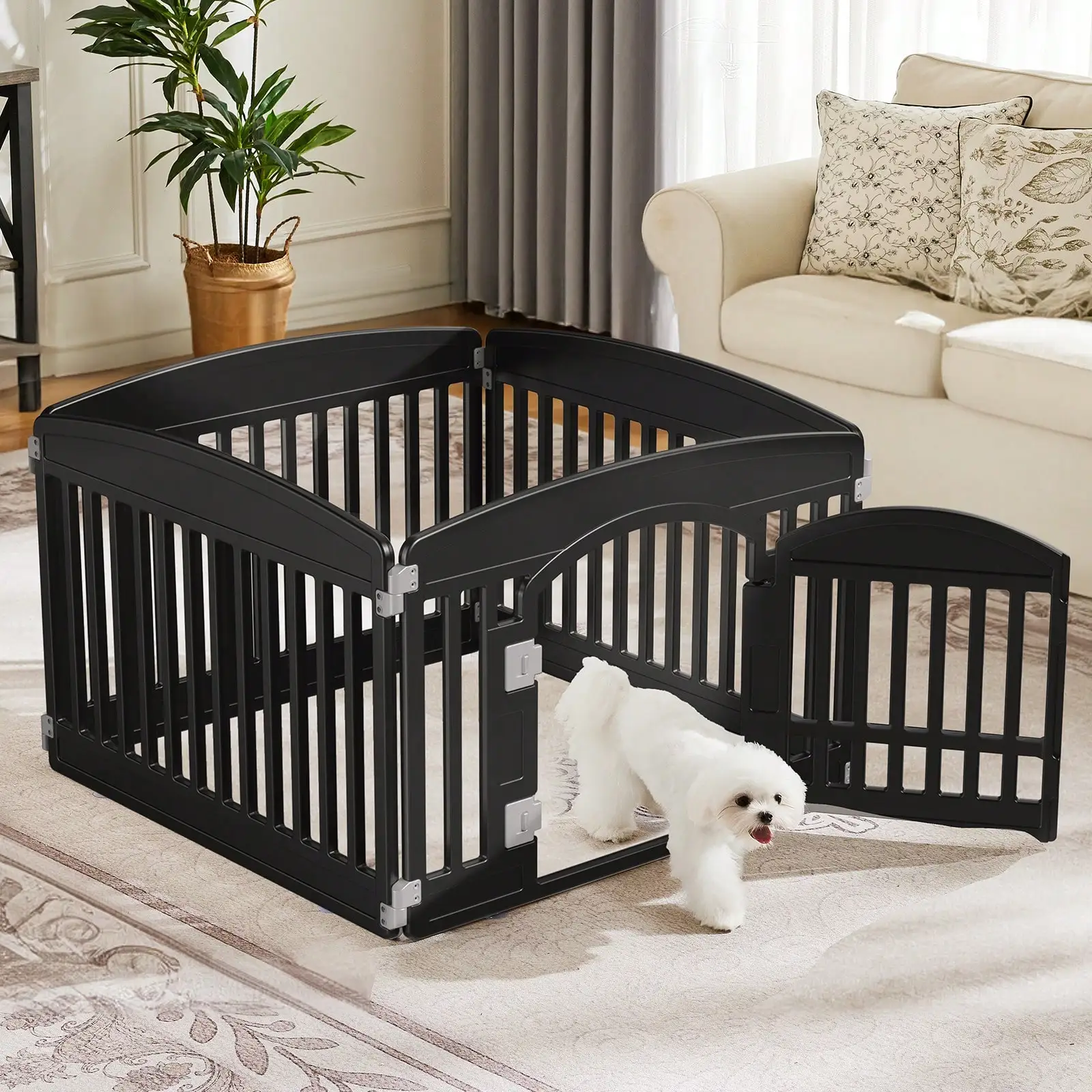 Dogs & Cats – Indoor/Outdoor Use, 4/6 Panels With Door, Bite-Proof & Safe Plastic, Secure Play Sp
Dogs & Cats – Indoor/Outdoor Use, 4/6 Panels With Door, Bite-Proof & Safe Plastic, Secure Play Sp