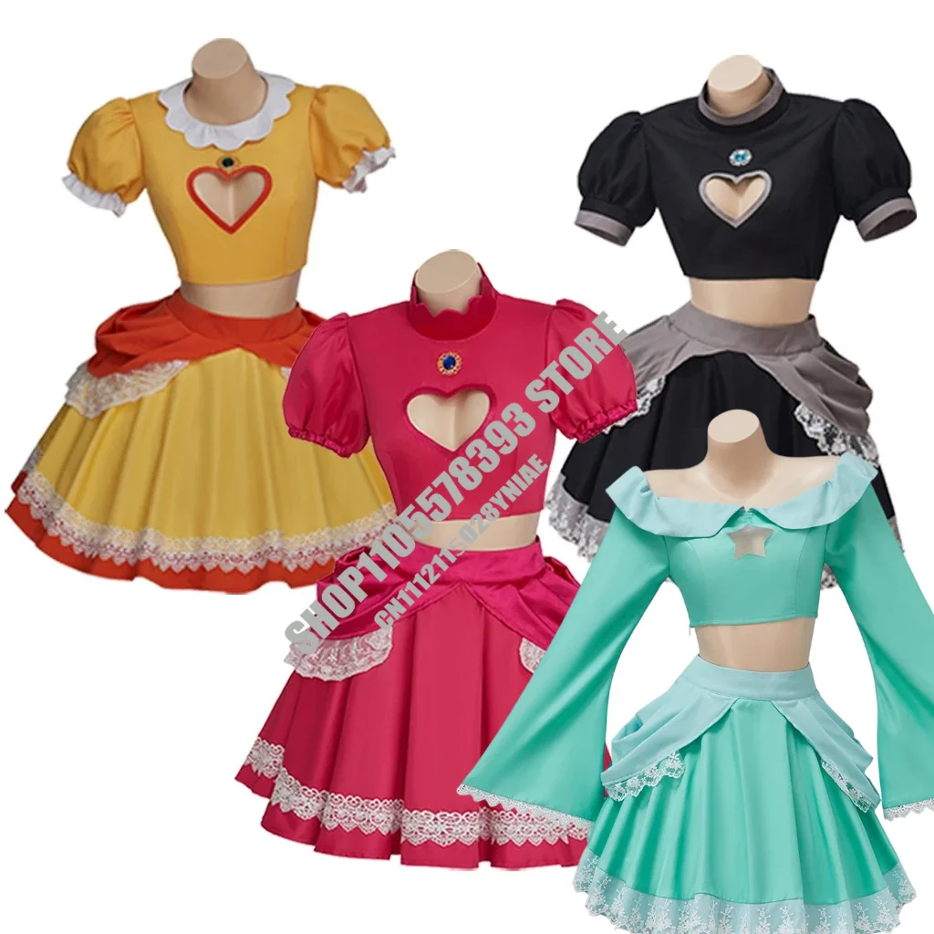Halloween Party Women Princess Costume Fancy Dress Peach Sisters Daisy Sexy Dress Bowsette Tops Skirts Set Cosplay
Halloween Party Women Princess Costume Fancy Dress Peach Sisters Daisy Sexy Dress Bowsette Tops Skirts Set Cosplay
