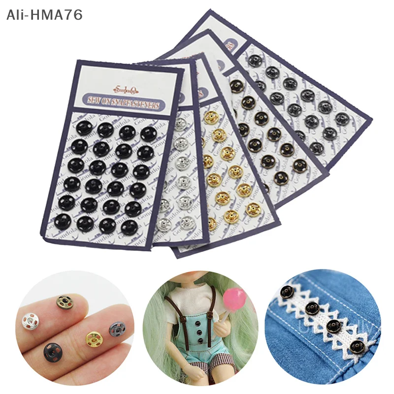 HMA76-24Pcs Mini Button Buckle for DIY 1/6 Doll Clothes Invisible Snap Sewing Parts
HMA76-24Pcs Mini Button Buckle for DIY 1/6 Doll Clothes Invisible Snap Sewing Parts