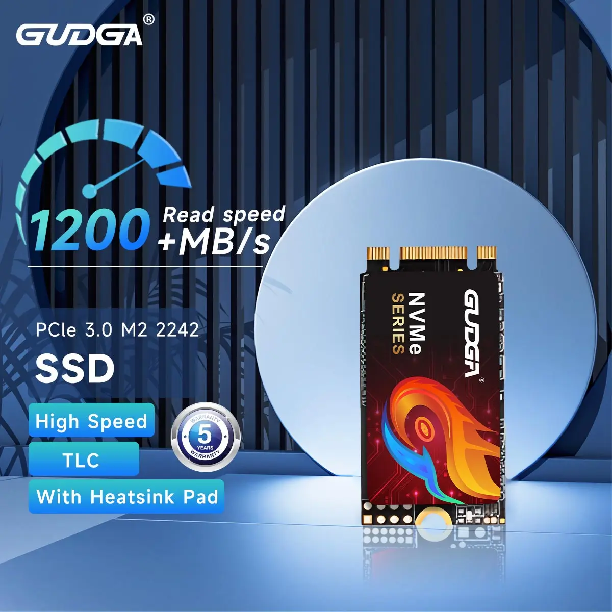 GUDGA SSD NVMe Pcie 3.0 M.2 2242 128GB 256GB 512GB 1TB 1200MB/S TLC For Laptop Desktop Office Work Computer Thinkpad
GUDGA SSD NVMe Pcie 3.0 M.2 2242 128GB 256GB 512GB 1TB 1200MB/S TLC For Laptop Desktop Office Work Computer Thinkpad