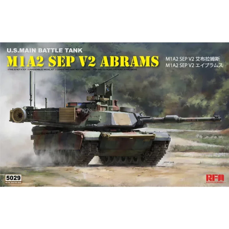1/35 Ryefield model RM-5029 U.S. Main Battle Tank M1A2 SEP V2 ABRAMS assembly Scale diy toys Model Kit
1/35 Ryefield model RM-5029 U.S. Main Battle Tank M1A2 SEP V2 ABRAMS assembly Scale diy toys Model Kit