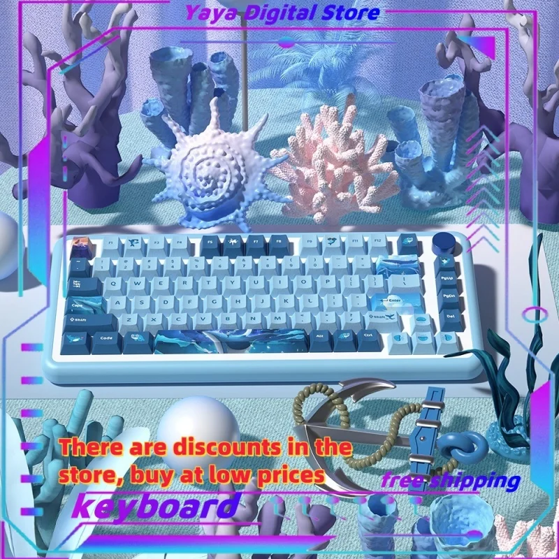 Ocean Theme Keycaps Mechanical Keyboard Keycaps Original Profile Pbt Five-Sided Thermal Sublimation Personality Office Accessori
Ocean Theme Keycaps Mechanical Keyboard Keycaps Original Profile Pbt Five-Sided Thermal Sublimation Personality Office Accessori