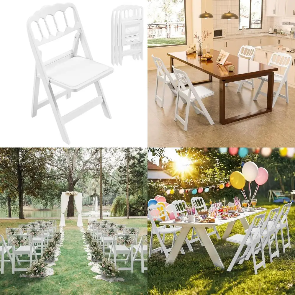 Складной стул из белой полимерной смолы с мягкой обивкой, выдерживает до 350 фунтов, идеально подходит для мероприятий в помещении и на открытом воздухе, с волнистой спинкой, комплект из 4 штук.
Складной стул из белой полимерной смолы с мягкой обивкой, выдерживает до 350 фунтов, идеально подходит для мероприятий в помещении и на открытом воздухе, с волнистой спинкой, комплект из 4 штук.