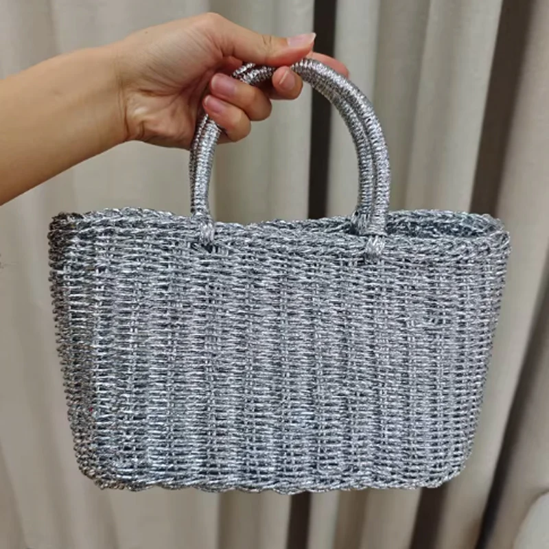 Summer Large Capacity Woven Shoulder Bag With Simple Design Beach Vacation Bag 2025 New Vegetable Blue Women Handbag
Summer Large Capacity Woven Shoulder Bag With Simple Design Beach Vacation Bag 2025 New Vegetable Blue Women Handbag