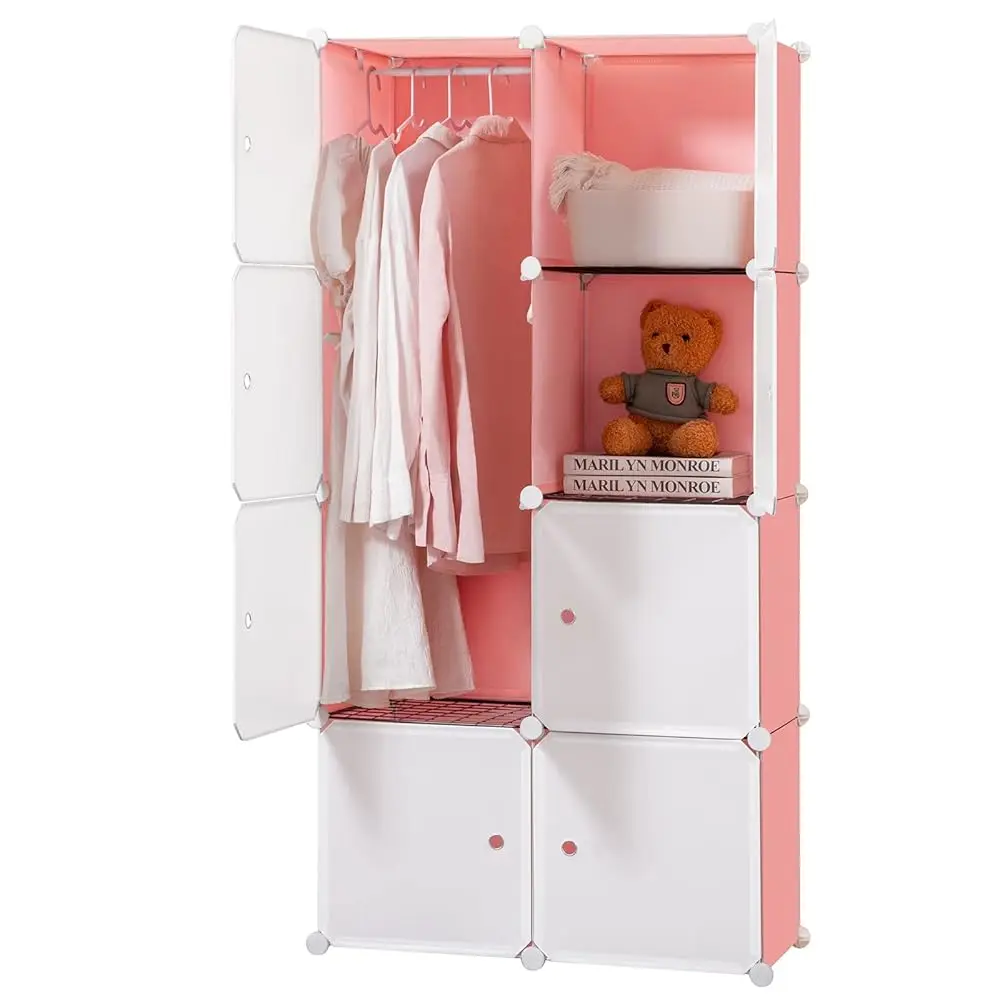 Portable Wardrobe Closet For Hanging Clothes, Bedroom Armoire With Doors, Modular Cabinet For Space Saving, I Storage Organizer
Portable Wardrobe Closet For Hanging Clothes, Bedroom Armoire With Doors, Modular Cabinet For Space Saving, I Storage Organizer
