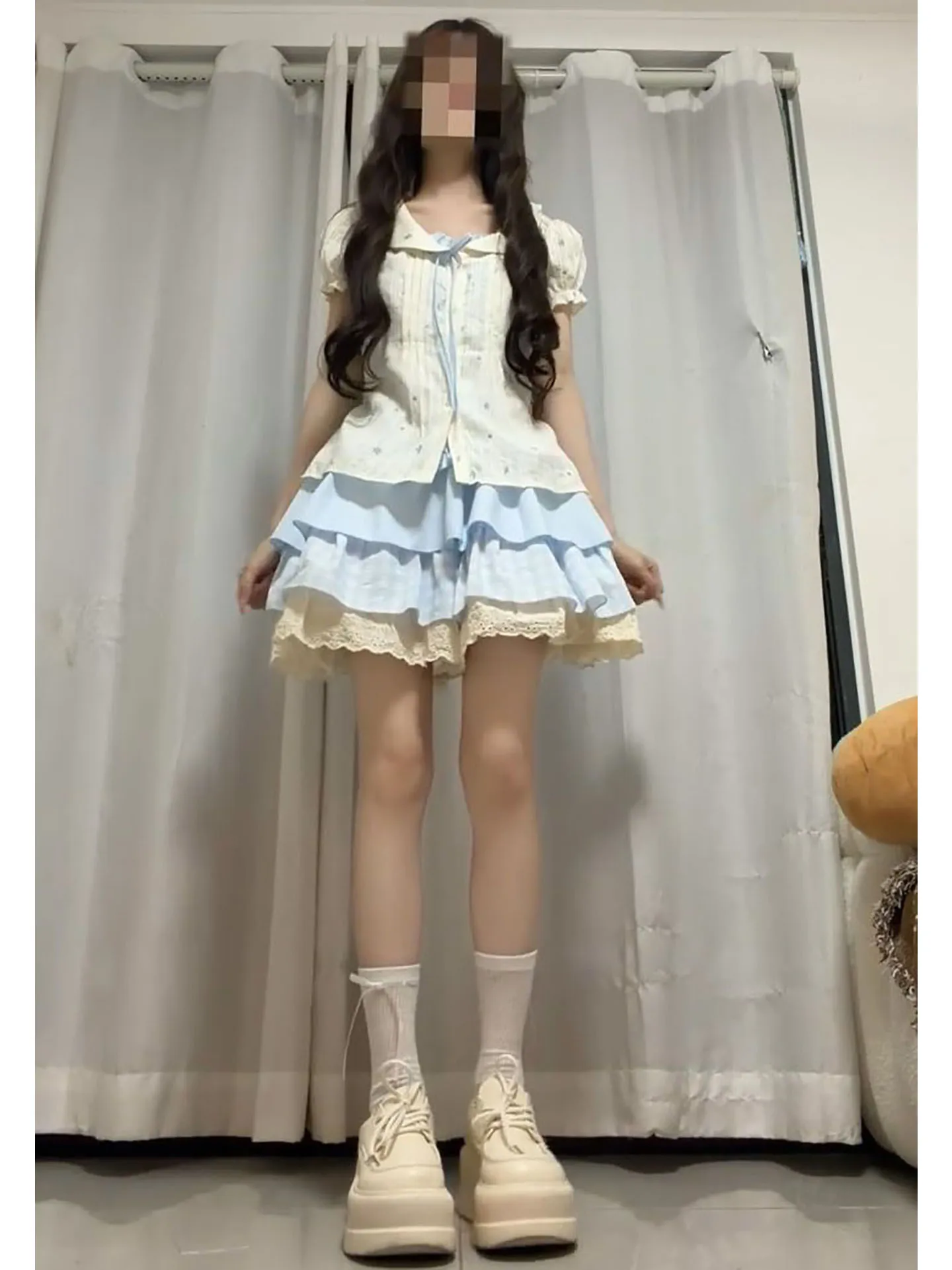 Summer Sweet Girl Style Bubble Sleeve Plaid Cake Short Skirt Slimming Set Regular Sleeve Length Knot Casual Wear
Summer Sweet Girl Style Bubble Sleeve Plaid Cake Short Skirt Slimming Set Regular Sleeve Length Knot Casual Wear