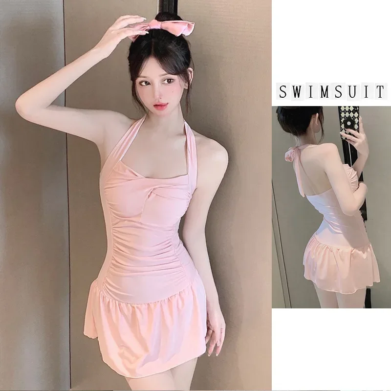 Swimsuit Women's One-piece Sling Solid Color Conservative Thin Slim Sweet Girl Pure Desire Swimsuit Soaking Hot Spring Wholesale
Swimsuit Women's One-piece Sling Solid Color Conservative Thin Slim Sweet Girl Pure Desire Swimsuit Soaking Hot Spring Wholesale