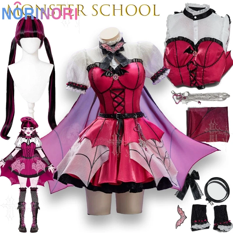 Monster Hschoolgh Draculaura Fanmade Goth Lolita Cosplay Costume Wig Halloween Christmas Comic High Women Men Dress Cute Dress
Monster Hschoolgh Draculaura Fanmade Goth Lolita Cosplay Costume Wig Halloween Christmas Comic High Women Men Dress Cute Dress