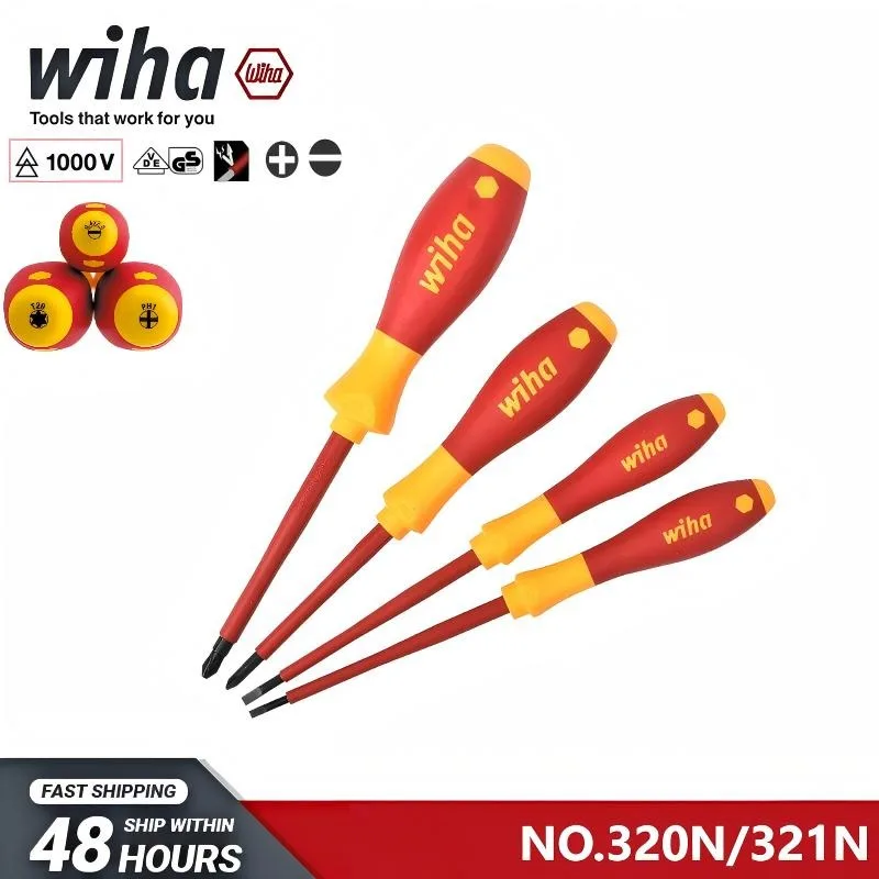 WIHA (NO.320N/321N) Изолированная отвертка 1000 В — нескользящая ручка с крестообразным шлицем и шлицем для электриков
WIHA (NO.320N/321N) Изолированная отвертка 1000 В — нескользящая ручка с крестообразным шлицем и шлицем для электриков