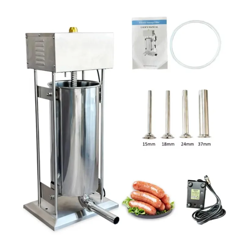 Commercial 304 Stainless Steel 30 Liter Hot Dog Automatic Sausage Filling Machine Sausage Filling Machine
Commercial 304 Stainless Steel 30 Liter Hot Dog Automatic Sausage Filling Machine Sausage Filling Machine