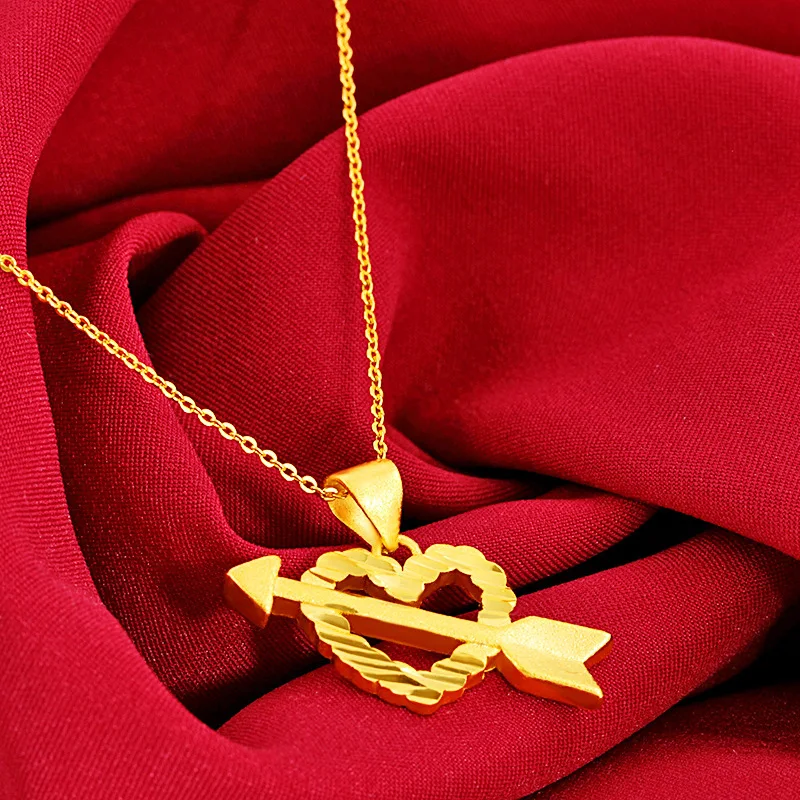 Exquisite Hollow Craft Hollow Cupid's Arrow Necklace For Women 24K Gold AU999 | Exquisite craft, transparent and dynamic
Exquisite Hollow Craft Hollow Cupid's Arrow Necklace For Women 24K Gold AU999 | Exquisite craft, transparent and dynamic