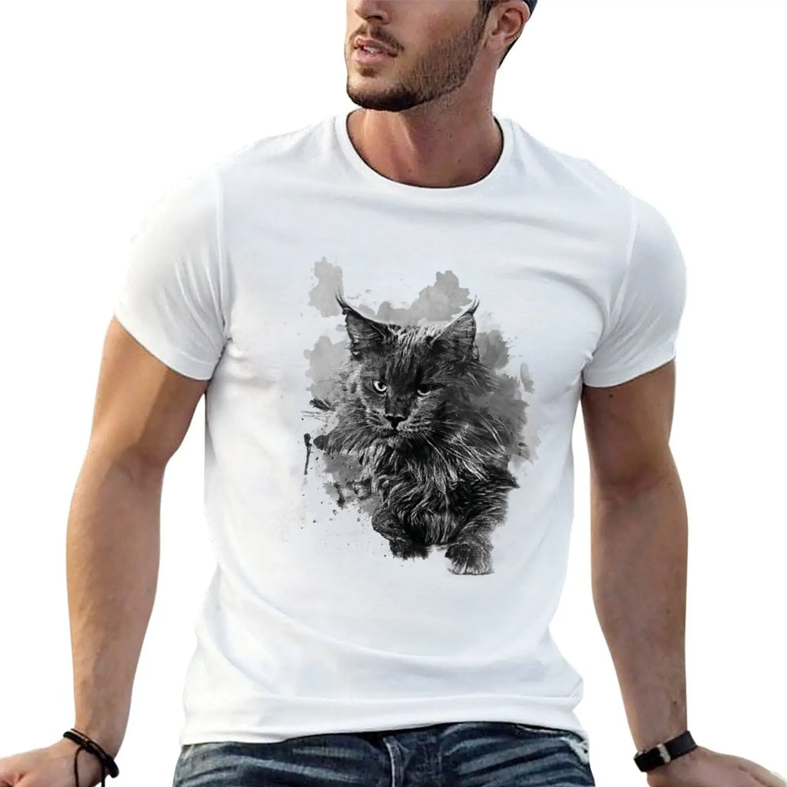 Maine Coon in Art T-Shirt funny t shirts cotton t shirts for man cotton funny t shirts for man cotton T-shirt
Maine Coon in Art T-Shirt funny t shirts cotton t shirts for man cotton funny t shirts for man cotton T-shirt