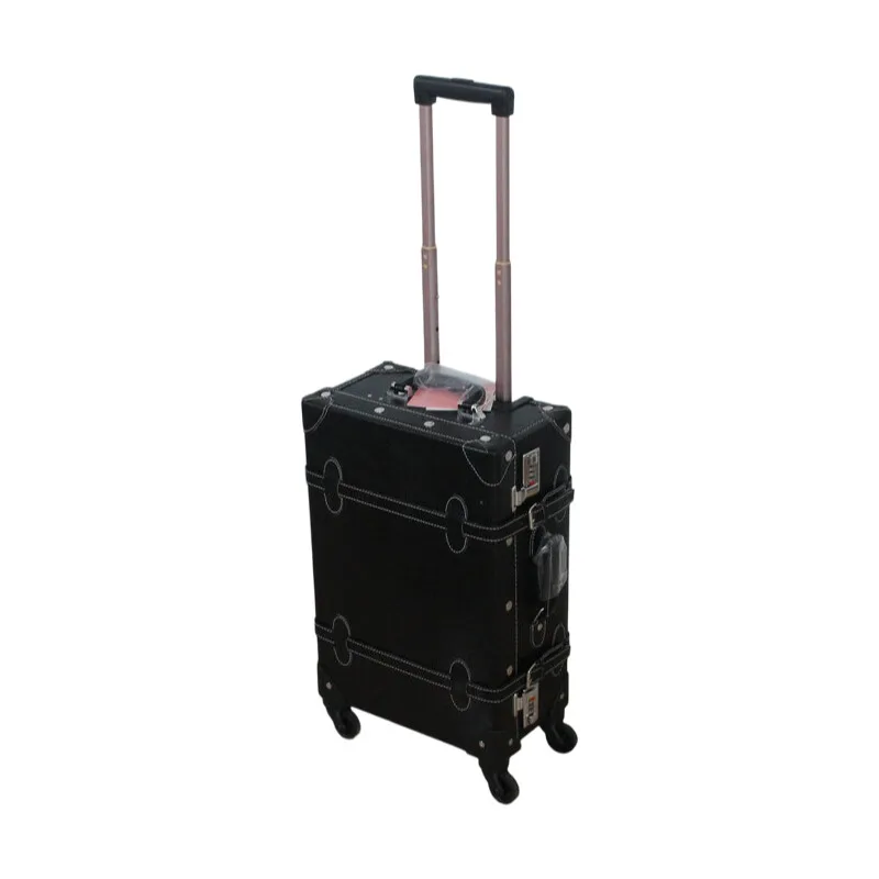 Vintage Black Leather Business Carry-On Suitcase | 360° Spinner Wheels with Cosmetic Handbag for Men & Women Travel
Vintage Black Leather Business Carry-On Suitcase | 360° Spinner Wheels with Cosmetic Handbag for Men & Women Travel