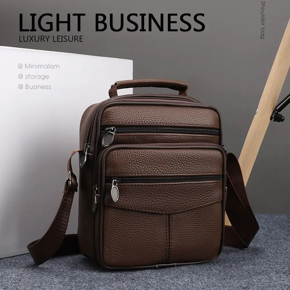 Natural Leather Men's Leather Handbag Small Size Tablet Compartment Genuine Leather Shoulder Bag Shoulder Strap Messenger Style
Natural Leather Men's Leather Handbag Small Size Tablet Compartment Genuine Leather Shoulder Bag Shoulder Strap Messenger Style