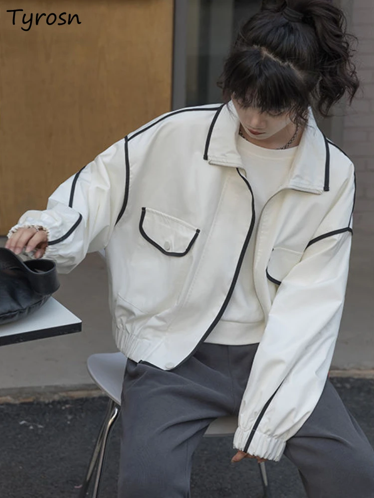 Panelled Jackets Women Harajuku Casual Basic Daily All-match Spring Stylish Loose Colleges Pockets Design Personality Streetwear
Panelled Jackets Women Harajuku Casual Basic Daily All-match Spring Stylish Loose Colleges Pockets Design Personality Streetwear