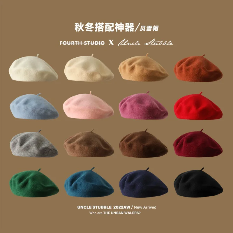 Fashion Solid Wool Beret Girls Winter Painter Hat Women Fashion Outdoor Sun Outdoor Party
Fashion Solid Wool Beret Girls Winter Painter Hat Women Fashion Outdoor Sun Outdoor Party