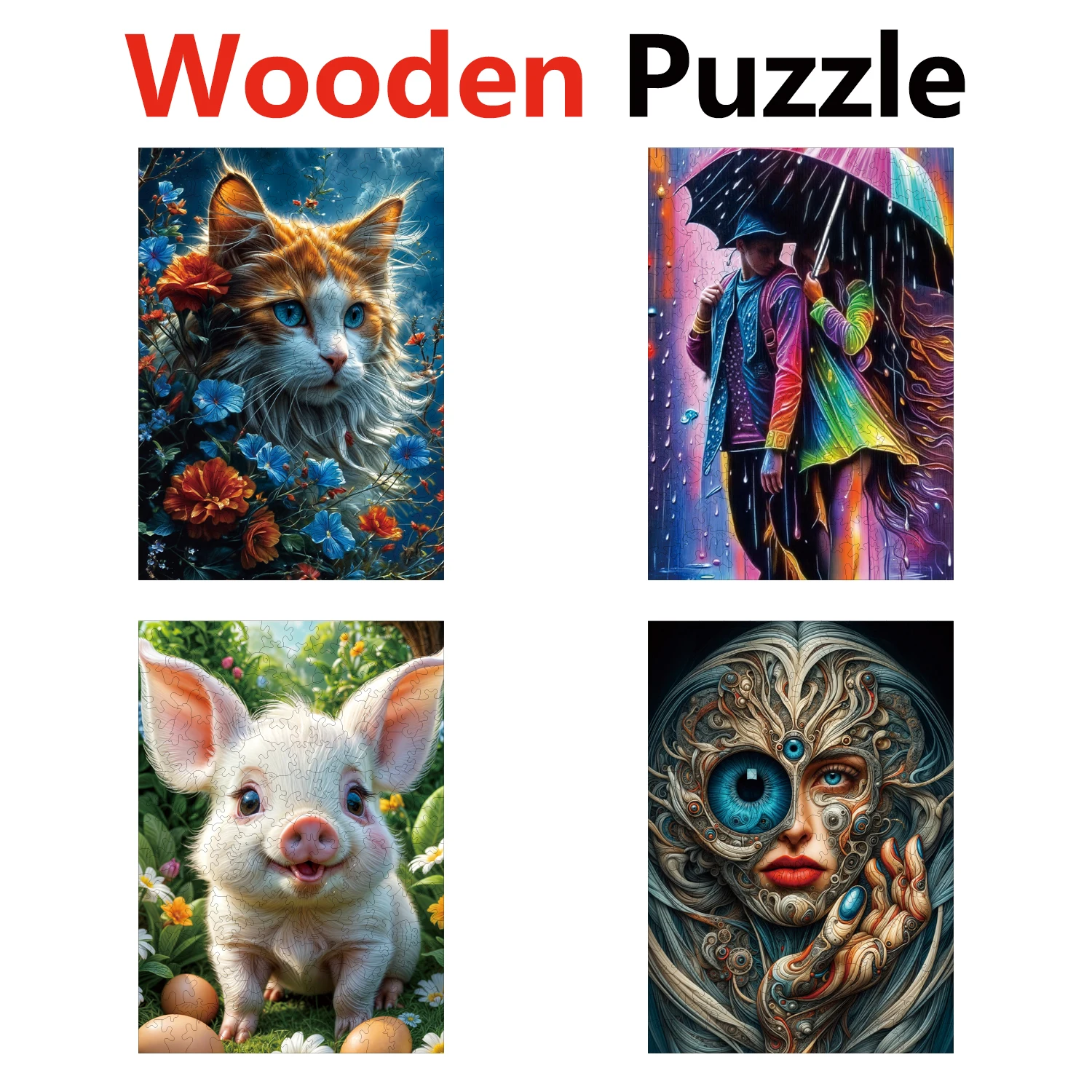 Cat Umbrella Pig Cyclops Wolf Animal Puzzles High Quality Jigsaw Puzzle Wooden Puzzle Best Christmas Gift
Cat Umbrella Pig Cyclops Wolf Animal Puzzles High Quality Jigsaw Puzzle Wooden Puzzle Best Christmas Gift