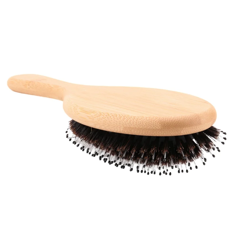 AA20-4X Boar Bristle Hair Brush With Nylon Pins Bamboo Paddle Detangler Brush Detangling Adding Shine Brushes Daily
AA20-4X Boar Bristle Hair Brush With Nylon Pins Bamboo Paddle Detangler Brush Detangling Adding Shine Brushes Daily