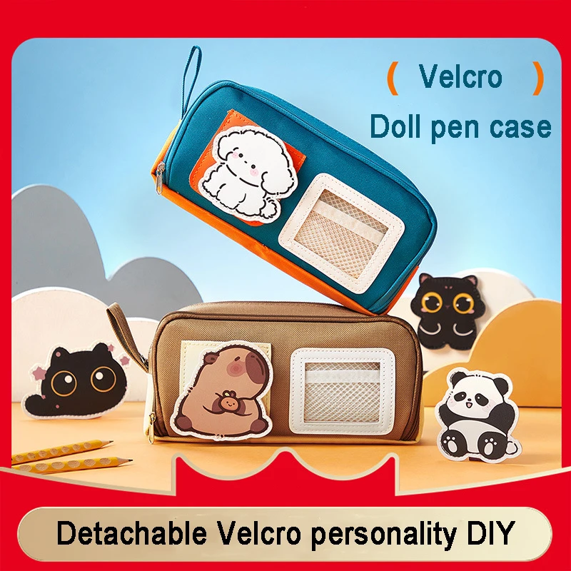 Velcro Stuffed Pencil Case Large Capacity Cute Dirt-Resistant School Supplies for Kids Girls Boys Stationery Organizer
Velcro Stuffed Pencil Case Large Capacity Cute Dirt-Resistant School Supplies for Kids Girls Boys Stationery Organizer