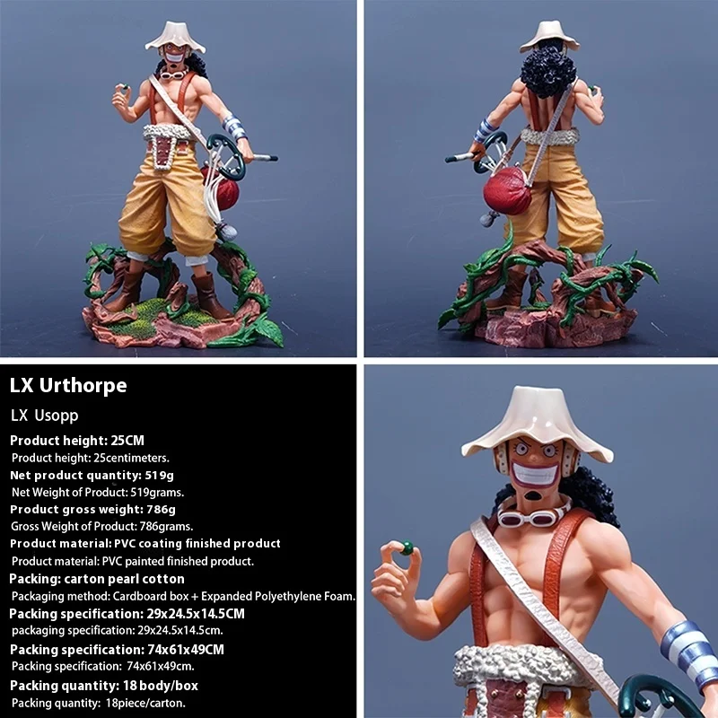 After two years of experience LX Usopp handcrafted anime models with trendy accessories for One Piece anime merchandise
After two years of experience LX Usopp handcrafted anime models with trendy accessories for One Piece anime merchandise