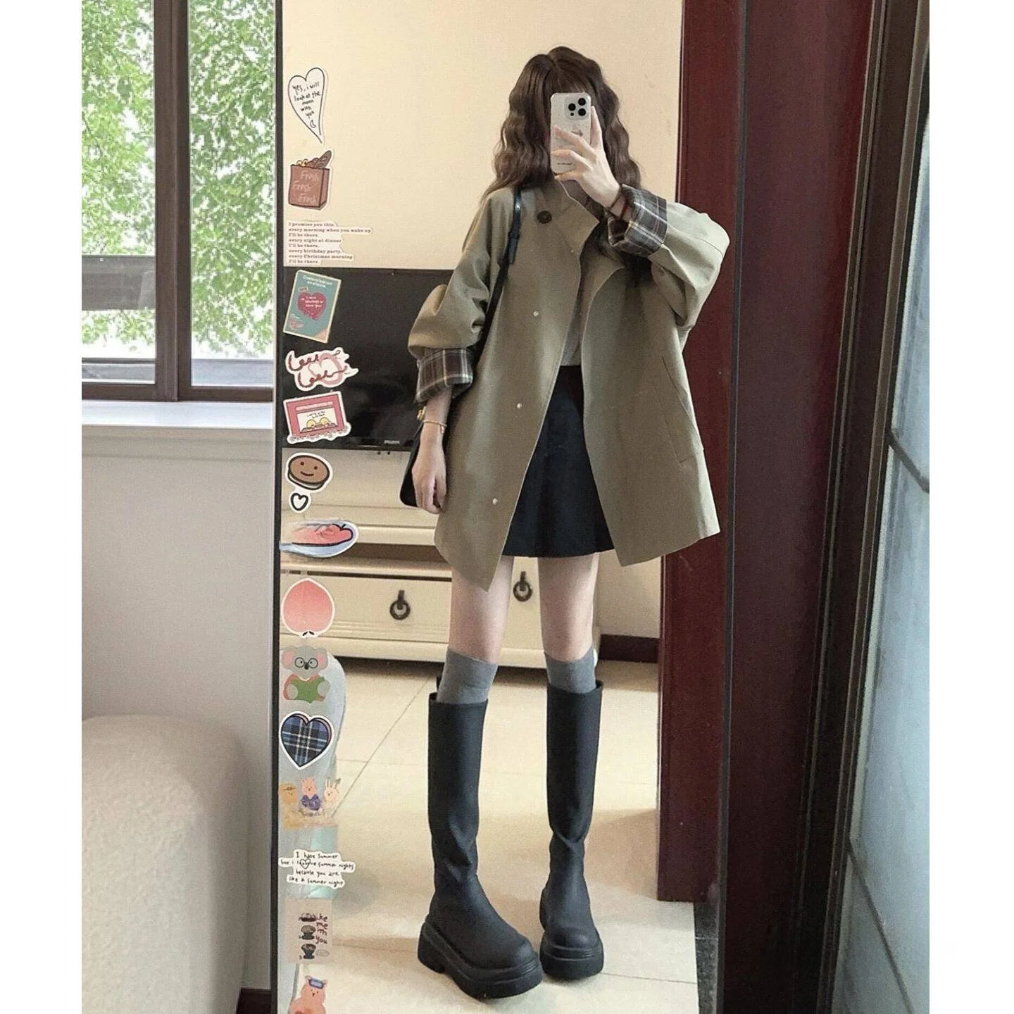 Korean Style Women's Windbreaker Jacket Mid-Length Thin Fashionable Spring 2025 Long Sleeve Stand Collar Princess Sleeve
Korean Style Women's Windbreaker Jacket Mid-Length Thin Fashionable Spring 2025 Long Sleeve Stand Collar Princess Sleeve