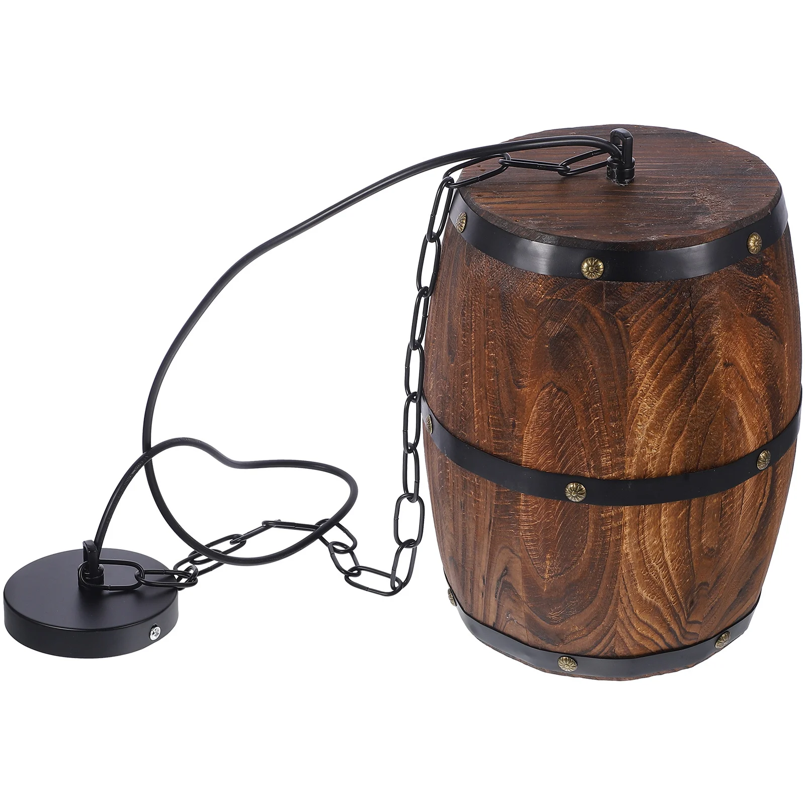 Rustic Wood Barrel Pendant Light Vintage Industrial Hanging Lamp for Bar Restaurant Cafe Wine Cellar Ceiling Decor Fixture
Rustic Wood Barrel Pendant Light Vintage Industrial Hanging Lamp for Bar Restaurant Cafe Wine Cellar Ceiling Decor Fixture
