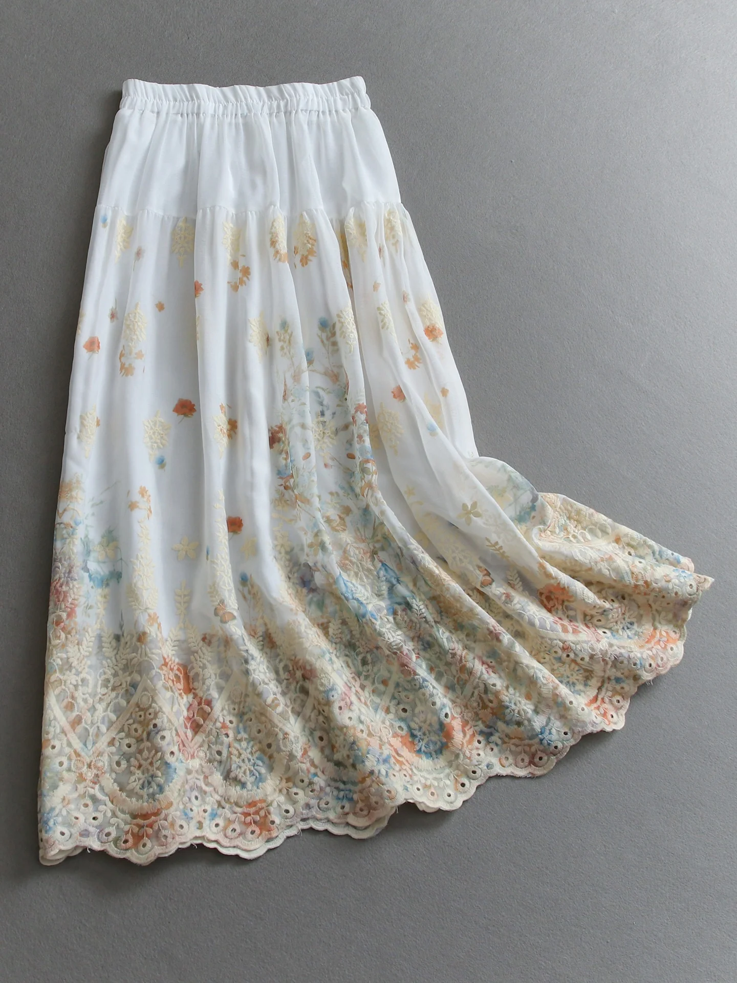 Elegant Hollow out Embroidered A-Line Skirt High Waist Slimming Women's Midi Dress Polyester Fabric Loose Fit Spring 2026
Elegant Hollow out Embroidered A-Line Skirt High Waist Slimming Women's Midi Dress Polyester Fabric Loose Fit Spring 2026