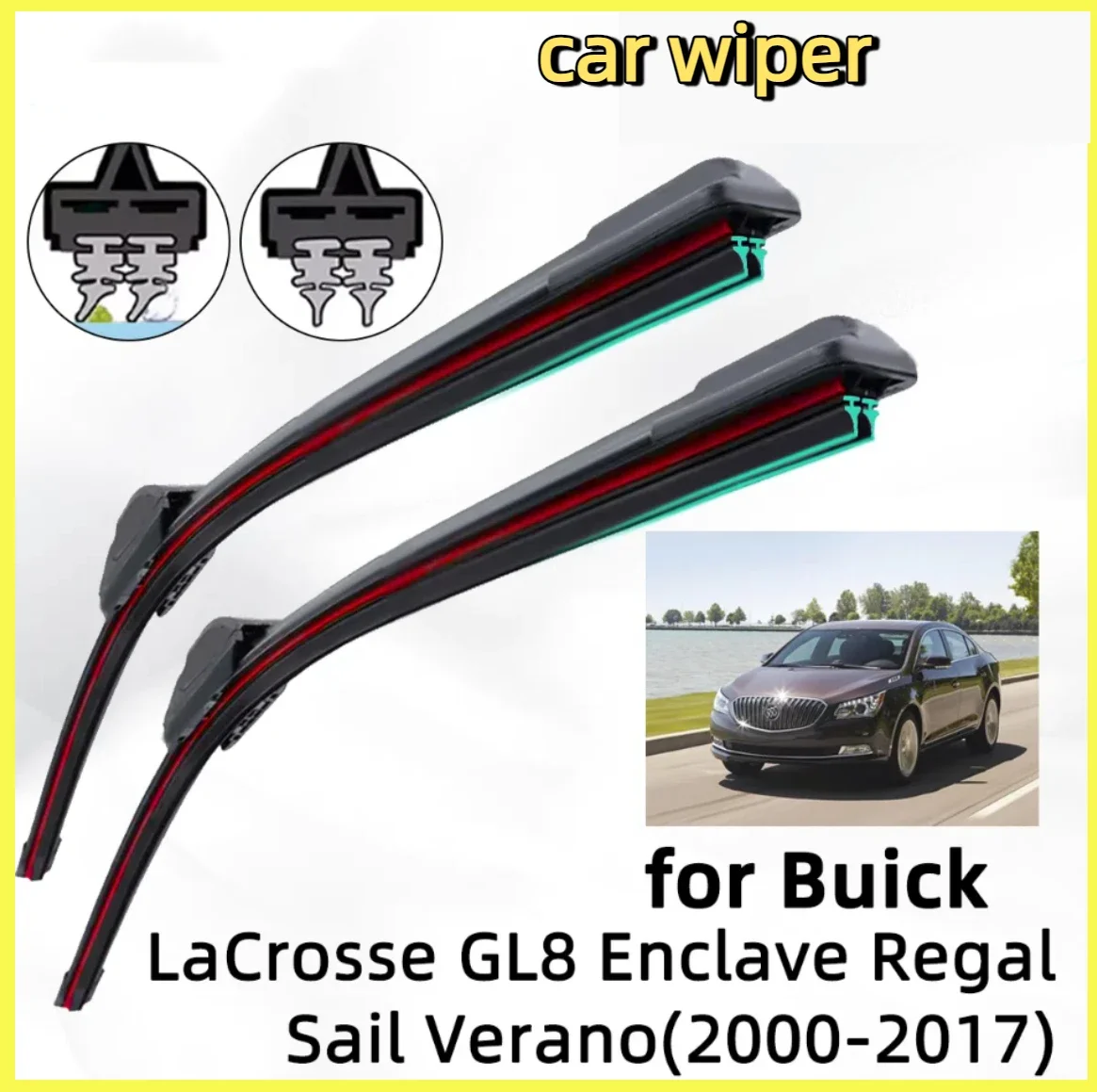 Double Rubber Car Wiper for Buick Enclave GL8 LaCrosse Regal Sail Verano Front Wiper Blades Brushes CutterAccessories Windscreen
Double Rubber Car Wiper for Buick Enclave GL8 LaCrosse Regal Sail Verano Front Wiper Blades Brushes CutterAccessories Windscreen