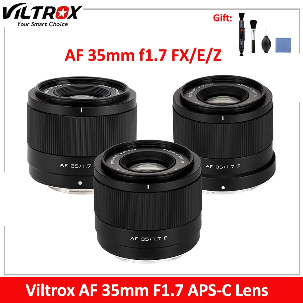 Viltrox AF 35mm F1.7 APS-C Large Aperture Auto Focus Camera Lens Portrait for Sony E Mount for Fuji X for Nikon Z Mount
Viltrox AF 35mm F1.7 APS-C Large Aperture Auto Focus Camera Lens Portrait for Sony E Mount for Fuji X for Nikon Z Mount