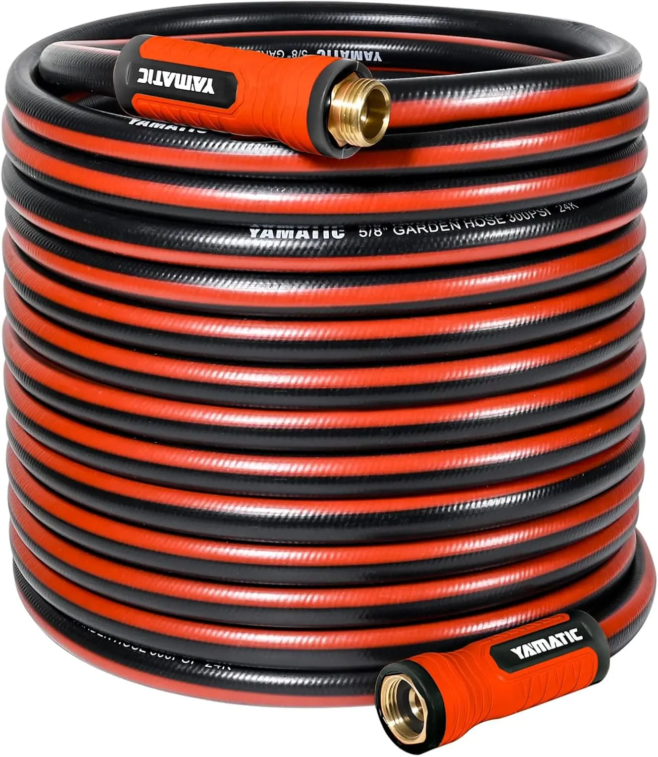 100FT 5/8" Heavy Duty Garden Hose, 300 PSI Kink-Resistant with 360° Swivel & Brass Fittings, All-Weather Outdoor Hose for Yard, Lawn & Driveway
100FT 5/8" Heavy Duty Garden Hose, 300 PSI Kink-Resistant with 360° Swivel & Brass Fittings, All-Weather Outdoor Hose for Yard, Lawn & Driveway