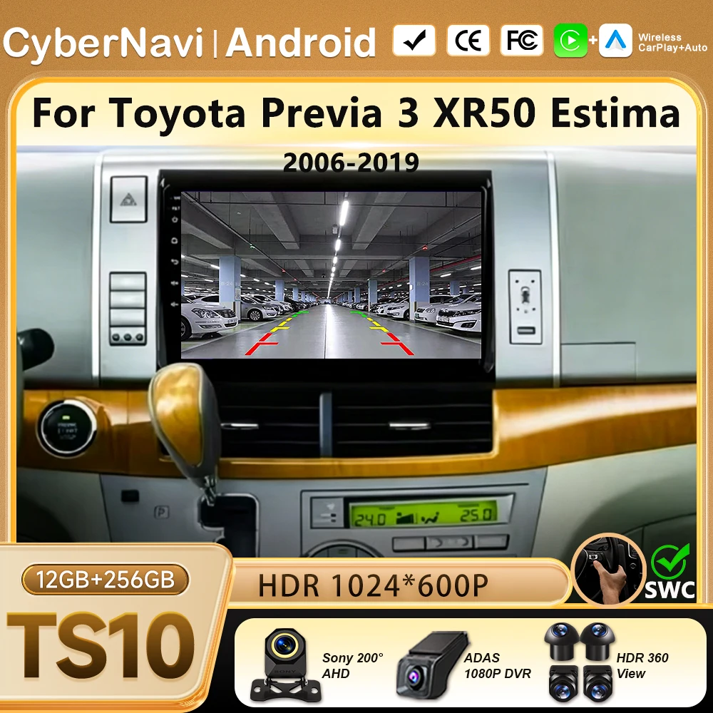 Carplay Auto Car Radio For Toyota Previa XR50 3 III Estima 2006-2019 Android 16 GPS Multimedia Video Player Autoradio Stereo BT
Carplay Auto Car Radio For Toyota Previa XR50 3 III Estima 2006-2019 Android 16 GPS Multimedia Video Player Autoradio Stereo BT